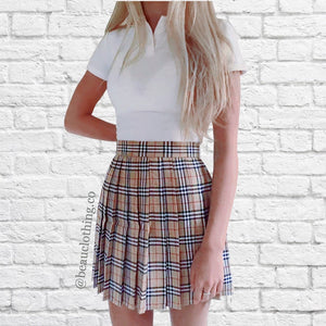 VINTAGE STYLE 90s CHECK PLAID NOVA TENNIS SKIRT