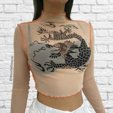Load image into Gallery viewer, DRAGONS ORIENTAL MESH TURTLE NECK