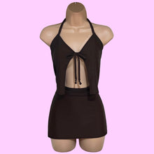 Load image into Gallery viewer, OPEN FRONT TIE HALTER TOP SET