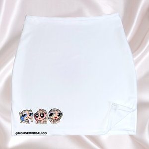 POWERPUFF MINI SCUBA SLIT SKIRT