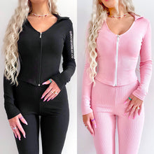 Load image into Gallery viewer, NEUTRALS ZIP UP TRACKSUIT SET