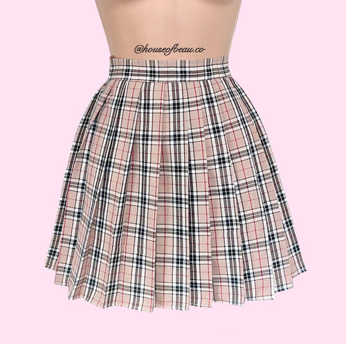 VINTAGE STYLE 90s CHECK PLAID NOVA TENNIS SKIRT