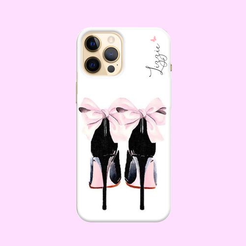 PERSONALISED BOW HEELS PHONE CASE