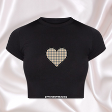 Load image into Gallery viewer, NOVA CHECK HEART CROP TOP