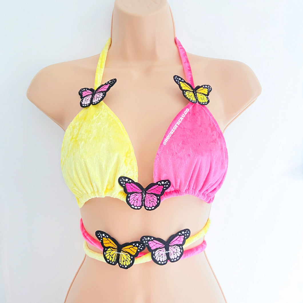 HALF & HALF BUTTERFLY BRALET